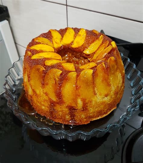 Bolo De Maçã Caramelizada