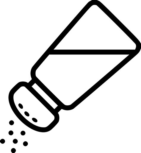 Salt Seasoning Comments - Salt Shaker Clipart Black And White - Png png image