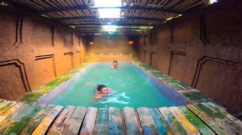 Build Swimming Pool Around Secret Underground House Youtube
