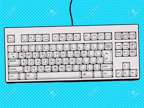 Computer Keyboard Drawing Step By Step Scott Trend