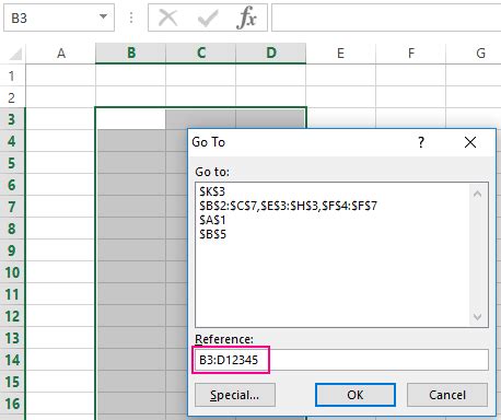 May 11, 2019 · inserts a cell or a range of cells into the worksheet or macro sheet and shifts other cells away to make space. Selecting the range of cells in Excel