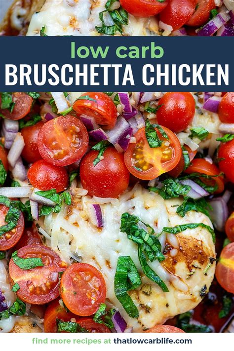 Sprinkle the chicken cutlets with salt and pepper and, when the oil is hot, add to the skillet. Bruschetta Chicken | Leah | Copy Me That