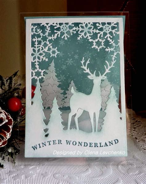 This make a scene card base die set from make a scene collection by becca feeken of amazing paper grace is the foundation for making a slider window card. CottageBLOG: Deer Snowflake Scene card | Christmas cards ...