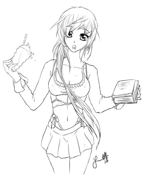 Top 20 anime coloring pages: Anime Coloring Pages | cute anime girl lineart colouring ...
