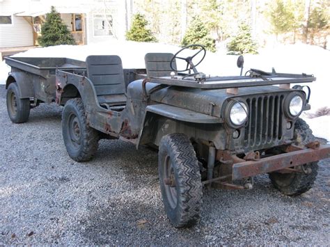 1952 Willys M38 Military Jeep With M100 Trailer Rare Original Unrestored
