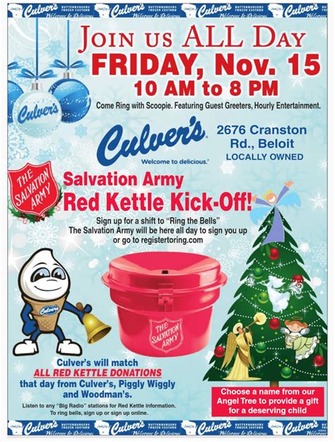 Culvers Red Kettle Kick Off Wclo