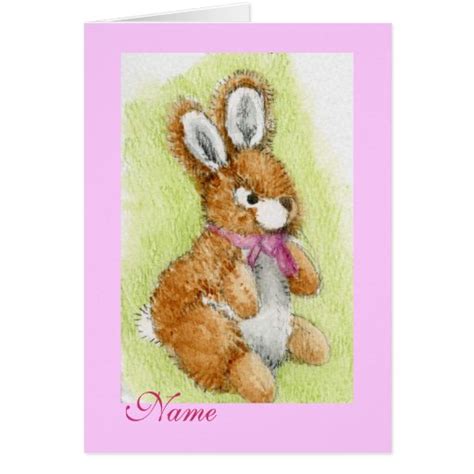 Honey Bunny Happy Birthday Cuddly Toy Greeting Card Zazzle