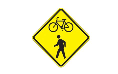 Pedestrian And Bike Crossing Sign W11 15 Traffic Safety Supply Company