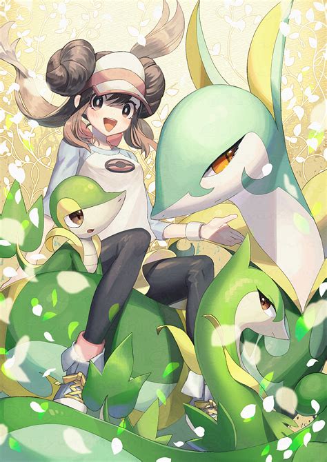 Rosa Snivy Serperior And Servine Pokemon And 2 More Drawn By