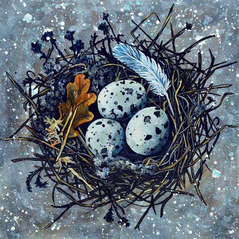 Pin By Nataliya Derevyanko On Kinderen Bird Nest Painting Nest Art