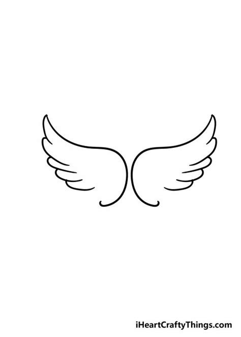 Angel Wings Drawing How To Draw Angel Wings Step By Step