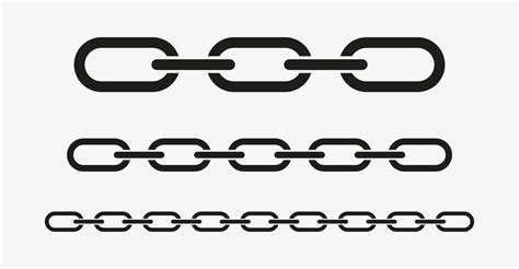 Vector Metal Iron Chain Set Isolated On White Background 6059997 Vector