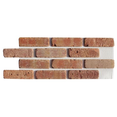 Old Mill Thin Brick Systems Brickweb 105 In X 28 In Dixie Clay Panel