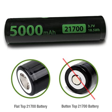 21700 Battery Flat Top Pcb Rechargeable Cell Flashlight Battery