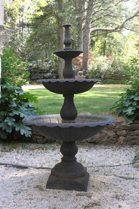 Grand Three Tiered Cast Iron Fountain Decorative Fountains