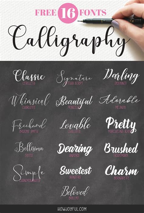 Top 16 Free Calligraphy Fonts And Hand Lettering In 2020