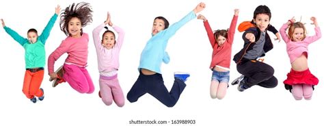 Kids Jumping Stock Photo 163988903 Shutterstock