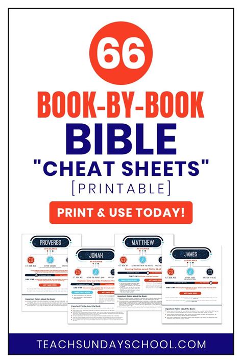 Free Printable Bible Cheat Sheets
