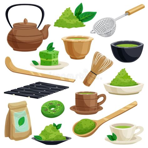 Japanese Tea Ceremony Icons Set Stock Illustrations 389 Japanese Tea