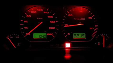 Golf Mk3 Red Dash Lights Youtube