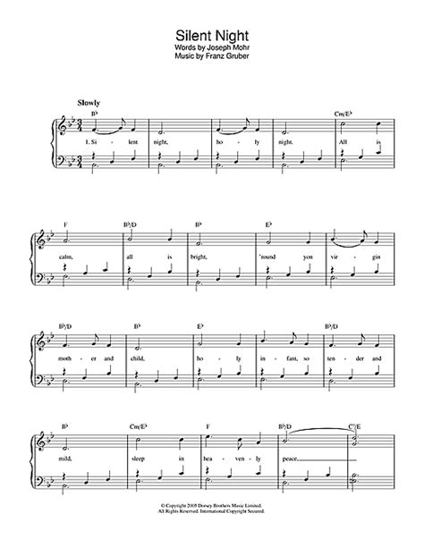 Download Franz Gruber Silent Night Sheet Music Notes And Chords For