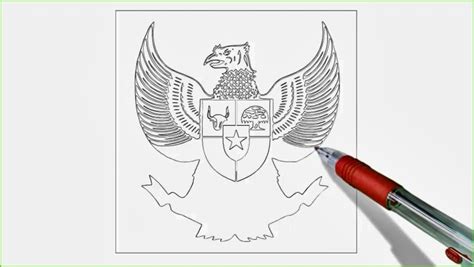 Sketsa Burung Garuda Lengkap Makna Cara Menggambarnya