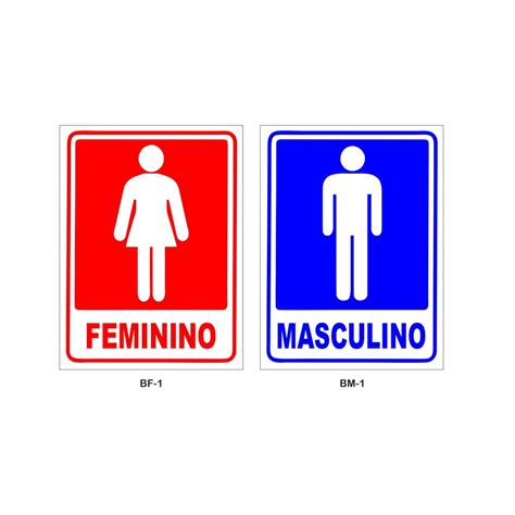 kit 2 placa de sinalização banheiro masculino e feminino 15x20cm shopee brasil