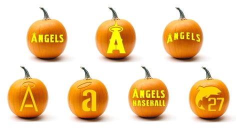 Angels Pumpkin Stencils Los Angeles Angels