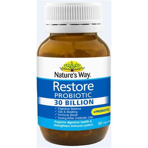 Buy Natures Way Restore Probiotic 30 Billion 30 Capsules Online At