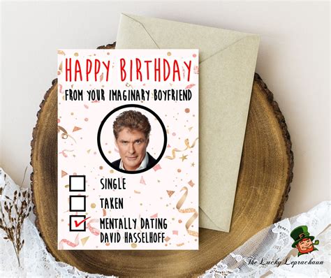 David Hasselhoff Birthday Card Funny Birthday Card Etsy