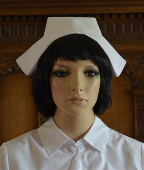 Old Fashioned Style White Fabric Nurse Hat Hospital Nurse Cap Etsy