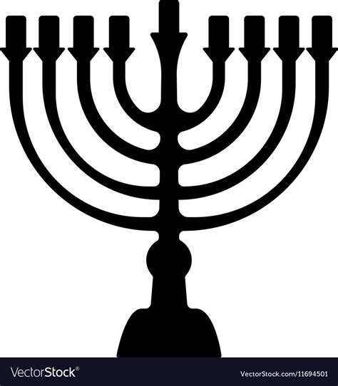 Menorah Symbol Of Judaism Isolated Royalty Free Vector Image
