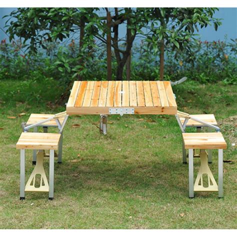 This outsunny blue brand new picnic table is a great solution for outdoor party and camping. Outsunny Wooden Portable Outdoor Camp Suitcase Picnic ...