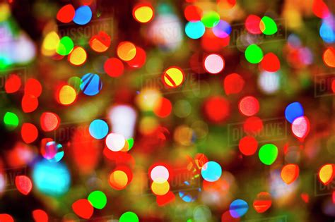 Abstract View Of Blurred Christmas Lights Stock Photo Dissolve
