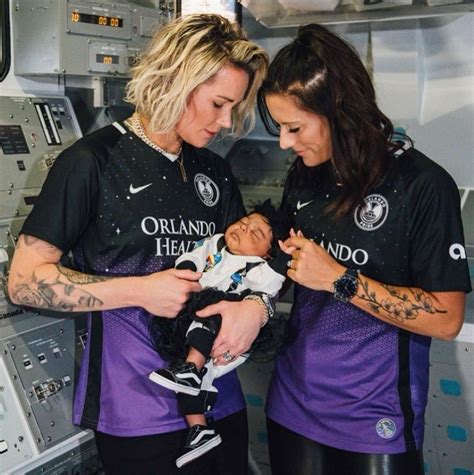 Ali Krieger And Ashlyn Harris With Sloane Orlando Pride New Ad Astra Kit Uswnt Soccer