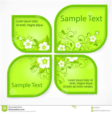 Pattern flower banners stock vector. Illustration of pattern - 31635108