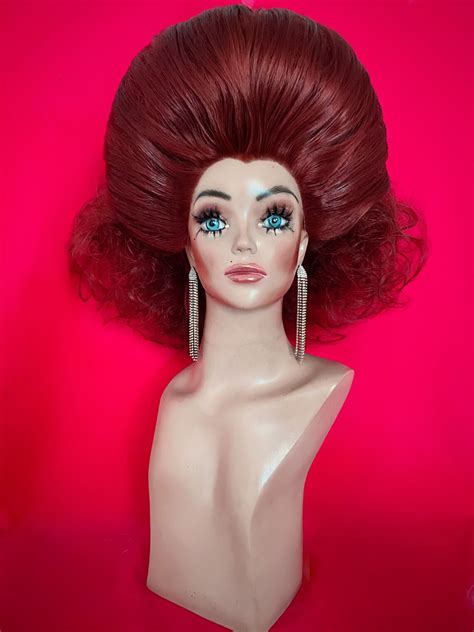 Beehive Pompadour Wig Lace Front Drag Queen Wig Beehive Etsy Canada