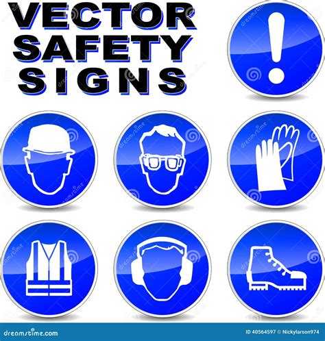 Vector Safety Signs Stock Vector Illustration Of Health 40564597