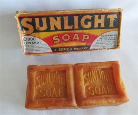 Few brands are heralding the. Vintage Sunlight bar laundry soap with original packaging ...