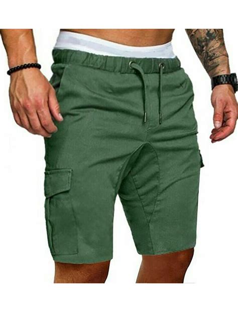 mersariphy mersariphy men s knee length solid cargo shorts