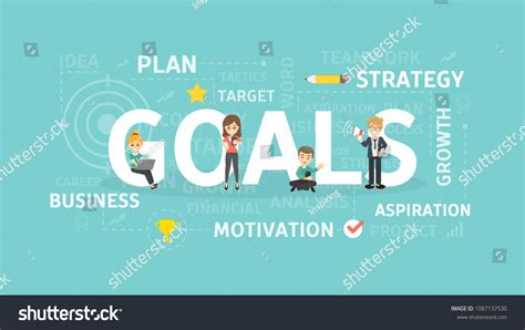 Goals Concept Illustration Idea Strategy Aims Stock Illustration