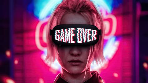 2560x1440 Girl Game Over Glasses 1440p Resolution Hd 4k Wallpapers