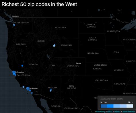 Where The Rich Are In The Us West 50 Richest Zip Codes Bloomberg