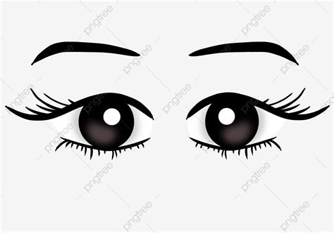 Cinco Sentidos Ojos Negros Cejas Dibujos Animados Ojos