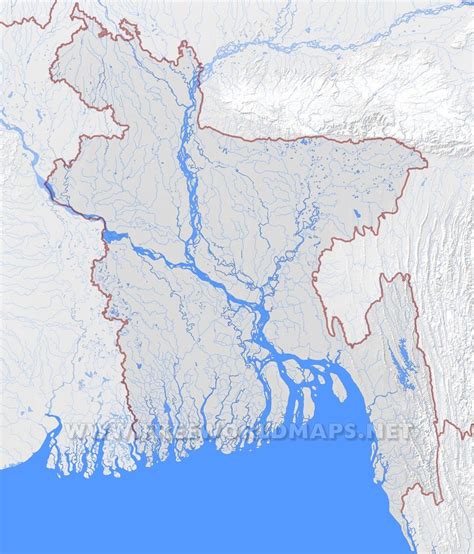 Physical Map Of Bangladesh