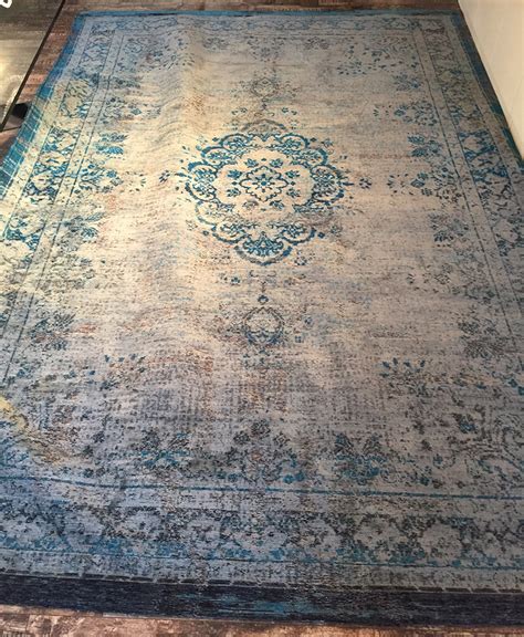 150 x 247 cm farbe: Vintage Teppich Peter Heintz | Farbe: Blau grau | gefärbt ...