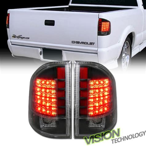 Find Pair 94 04 S10sonoma 96 00 Hombre Truck Jdm Black Led Taillights