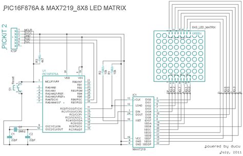 Max7219 Dot Matrix Module Schematic