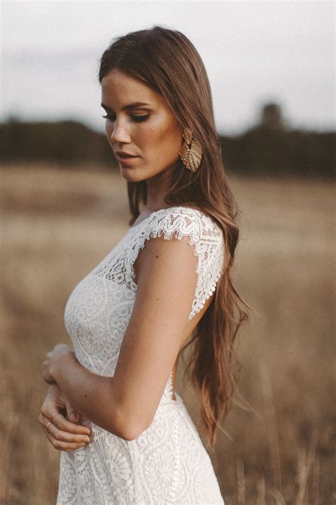 Mehr als 300 kleider verfügbar. Boho Brautkleid Vintage Hochzeitskleid Spitze ...