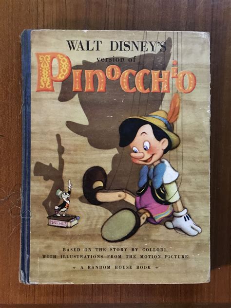 1939 Walt Disney Pinocchio Book Random House 1st Ed Pinocchio Disney